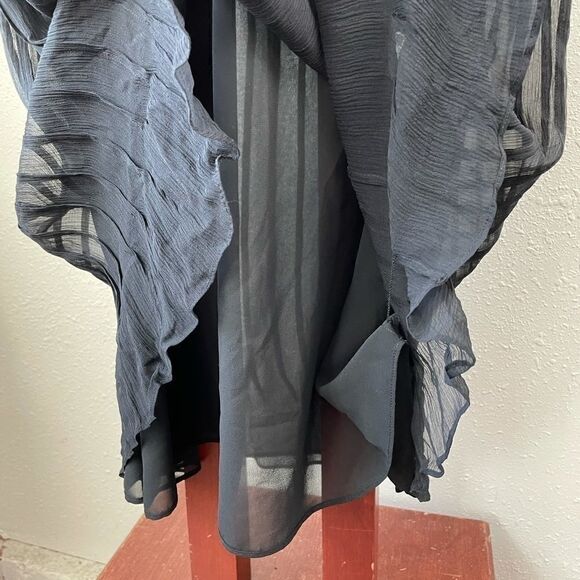 NWT Alfani Black Silk Maxi Skirt Size 10 - Picture 4 of 9